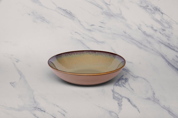 Ariane Vital Coupe 8 1/4" Splash Beige Porcelain Coupe Round Deep Plate - 6/Case (AVCARN257012001) - iFoodservice Online