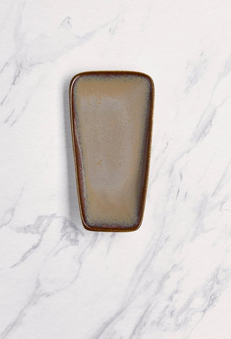 Ariane Vital Rectangle 6" x 3 1/3" Splash Beige Porcelain Plate - 12/Case (AVRARN257011015) - iFoodservice Online