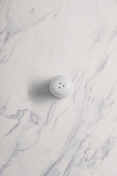 Ariane White Prime 2 1/5" Eclipse Porcelain Salt Shaker - 12/Case (APRARN120071001) - iFoodservice Online