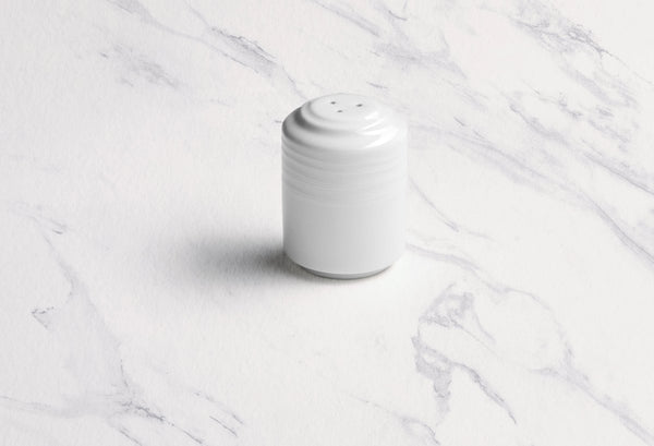 Ariane White Prime 2 1/5" Eclipse Porcelain Salt Shaker - 12/Case (APRARN120071001) - iFoodservice Online