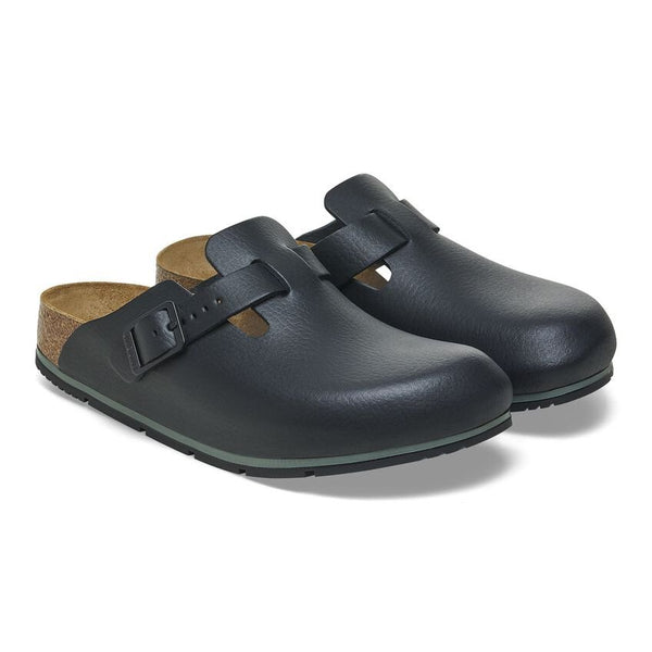 Birkenstock Shoes Boston Pro Leather in Black Color Narrow Width, (1026 222) - iFoodservice Online