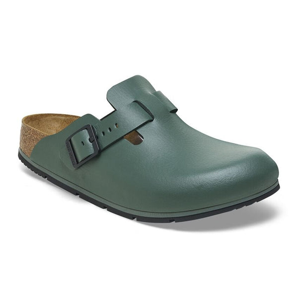 Birkenstock Shoes Boston Pro Leather in Thyme Regular width, (1026 081) - iFoodservice Online