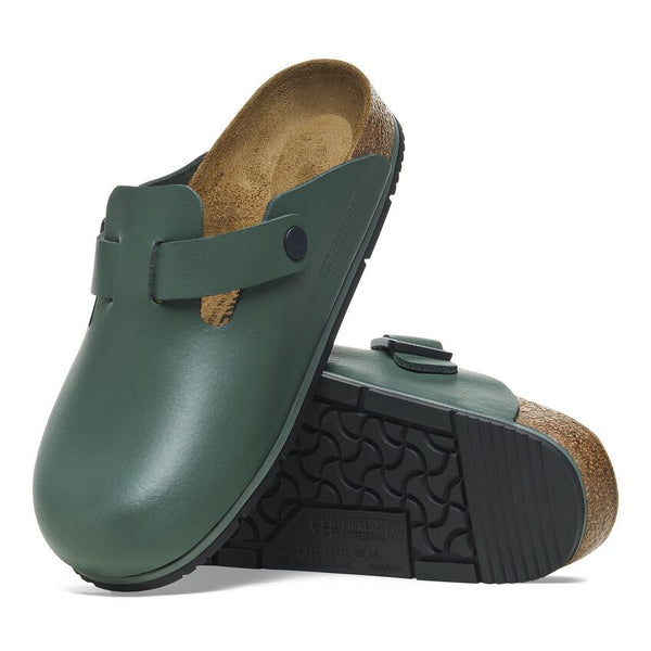 Birkenstock Shoes Boston Pro Leather in Thyme Regular width, (1026 081) - iFoodservice Online