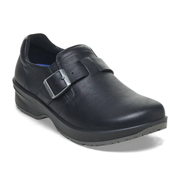 Birkenstock Shoes Caris Pro Leather in Black Regular Width, (1027 414) - iFoodservice Online