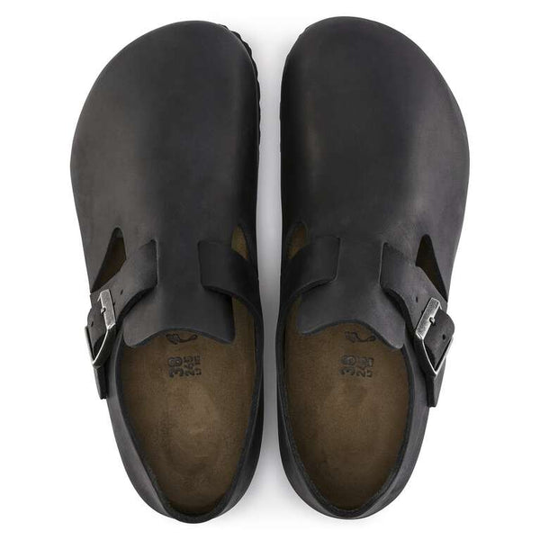 Birkenstock Shoes London Pro Leather in Black Color Narrow Width, (1032665) - iFoodservice Online