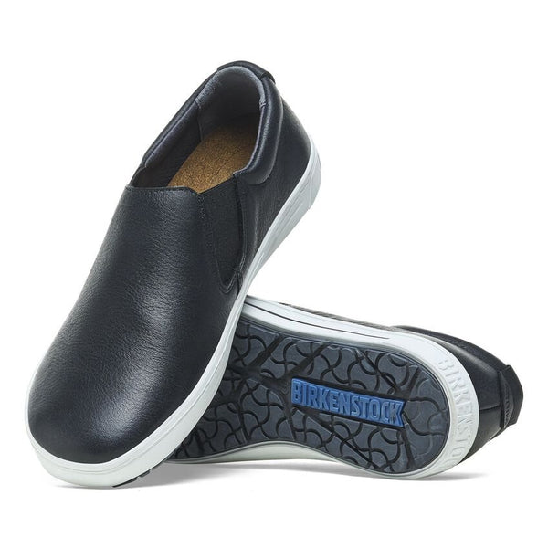 Birkenstock Shoes QO400 Leather in Black/White Color Regular Width , (1011 240) - iFoodservice Online