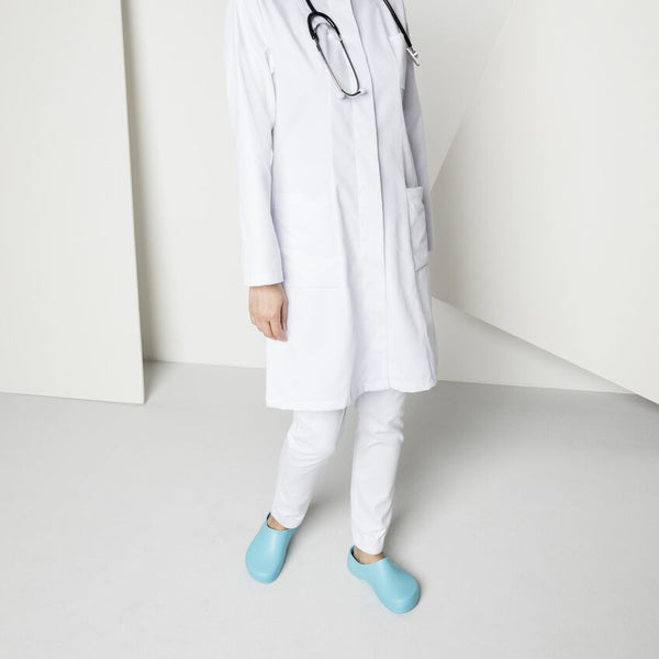 Birkenstock Shoes Super Birki Polyurethane in Ciel Light Blue Color, Regular Width (68501) - iFoodservice Online