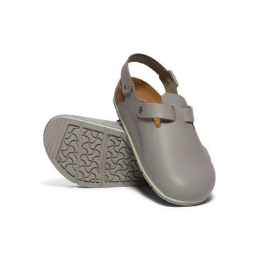 Birkenstock Shoes Tokio Pro Leather in Gray Regular Width, (1026 055) - iFoodservice Online