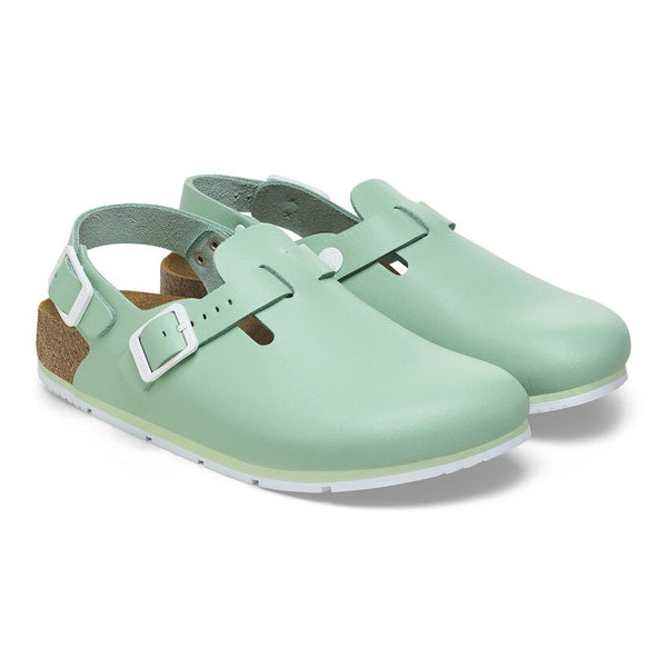 Birkenstock Shoes Tokio Pro Leather in Matcha Color, Narrow Width, (1026 221) - iFoodservice Online