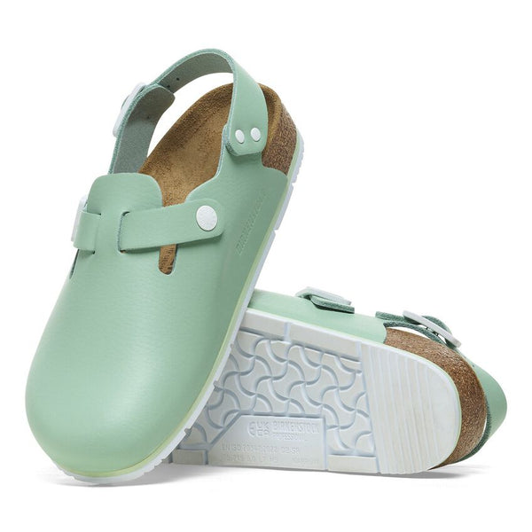 Birkenstock Shoes Tokio Pro Leather in Matcha Color, Regular Width, (1026 054) - iFoodservice Online