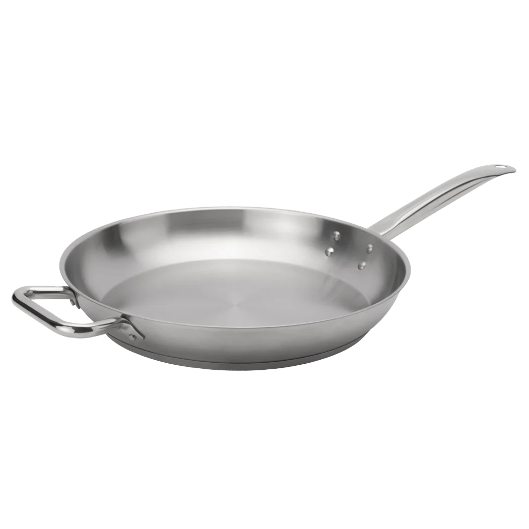 Browne Elements Fry Pan, 14x2.4"/35.6x6.1cm,Stainless Steel (5734054) - iFoodservice Online