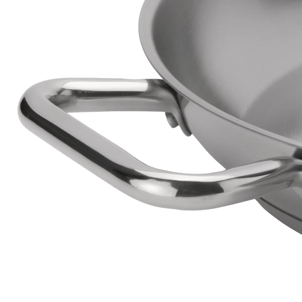 Browne Elements Fry Pan, 14x2.4"/35.6x6.1cm,Stainless Steel (5734054) - iFoodservice Online