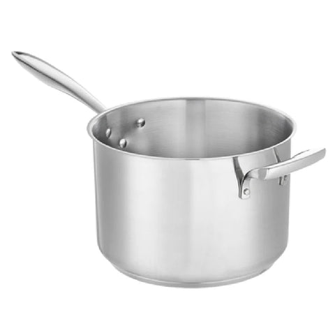 Browne Foodservice Thermally 7.6qt Stainless Steel Sauce Pan Deep With Helper Handle (5724037) - iFoodservice Online