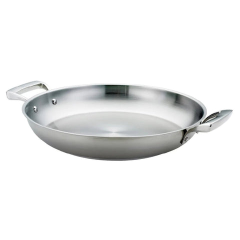 Browne Foodservice Thermally Paella Pan Stainless Steel 16"/40.6cm (5724174) - iFoodservice Online