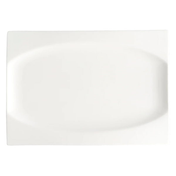 Browne Foundation Plate, Rectangular, 32.6x23.6cm/12.75x9.5", Porcelain (5630186) - iFoodservice Online
