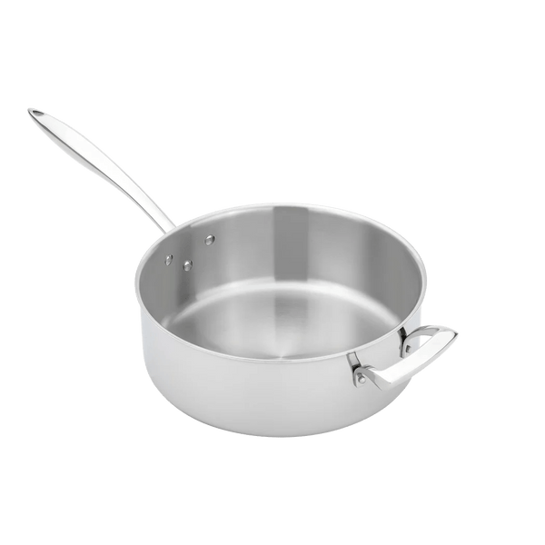 Browne Foundation Thermalloy Sauce Pan, Tri - Ply, 11"/28cm, 6qt/5.68l, Stainless Steel (5724206) - iFoodservice Online