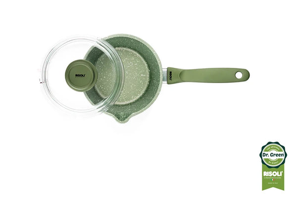 Risoli Dr. Green® Saucepan Induction With Glass Lid & Bakelite Handle (0095BDRIN/16)