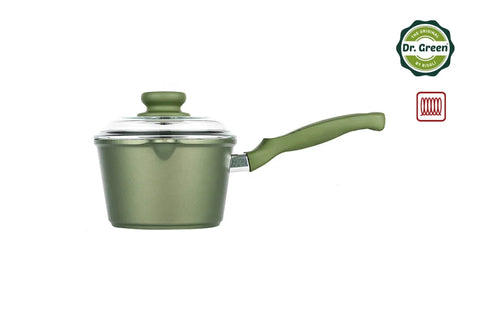 Risoli Dr. Green® Saucepan Induction With Glass Lid & Bakelite Handle (0095BDRIN/16)