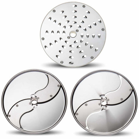 Eurodib Dito Sama, Set of 3 Discs, Diam. 205mm (5mm Slicer, 4mm Grater, 6mm Julienne/shredder) (653869) - iFoodservice Online