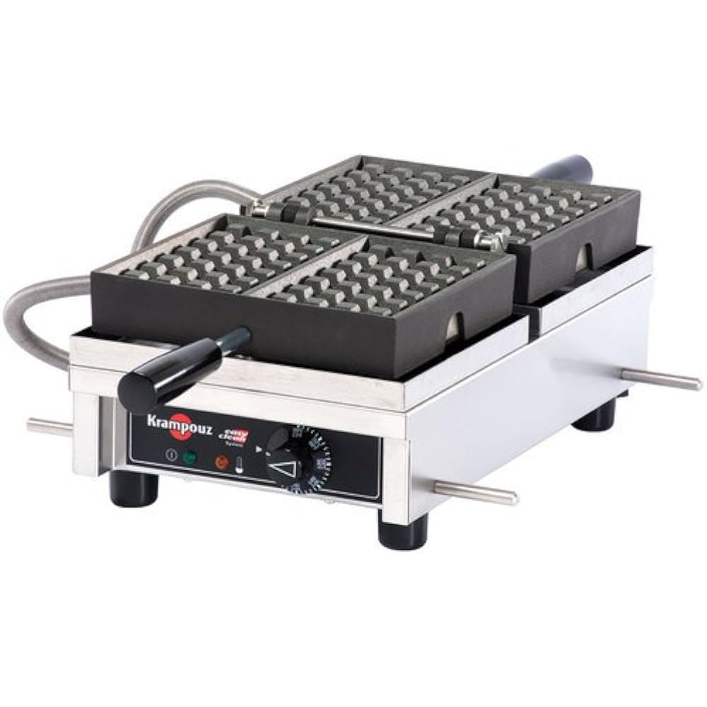 Eurodib Krampouz Bruxelles 4 X 6 Waffle Machine 180 Degree Opening 240v (WECDBAAT) - iFoodservice Online