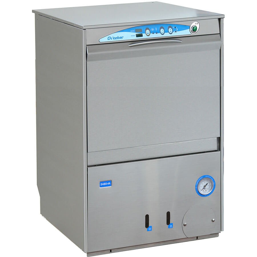 Eurodib Lamber High Temprature Undercounter Glasswasher with Gravity Drain 60 Rack/Hr (S480EKS) - iFoodservice Online