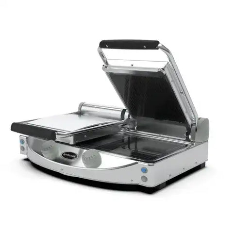 Eurodib Spidocook Double Black Ribbed Manual Panini Grill 240v (SAP020PR)