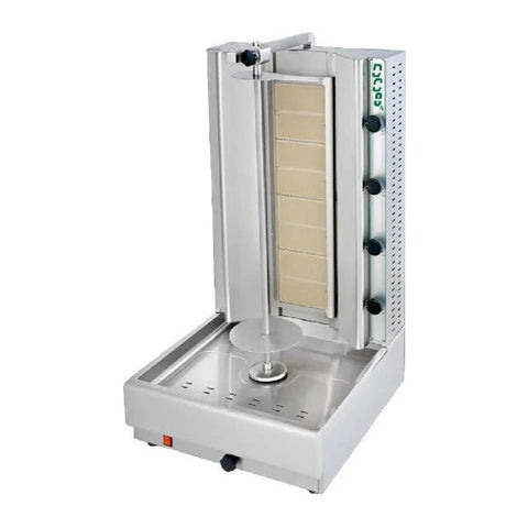 Eurodib Visvardis Gas Gyro and Shawarma Machine Vertical Broiler with Meat capacity of 90 to 140 lbs (DG8A N) - iFoodservice Online