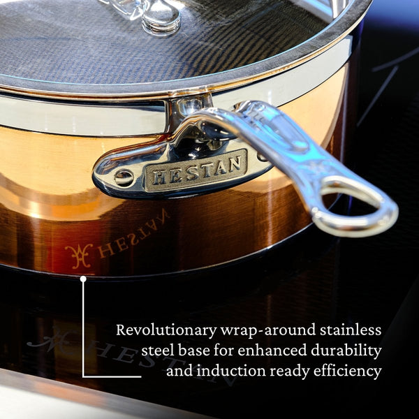 Hestan CopperBond® 2-Quart Induction Copper Saucepan with Lid (31594) - iFoodservice Online