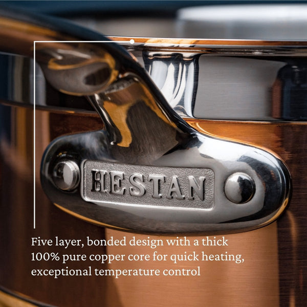 Hestan CopperBond® 2-Quart Induction Copper Saucepan with Lid (31594) - iFoodservice Online