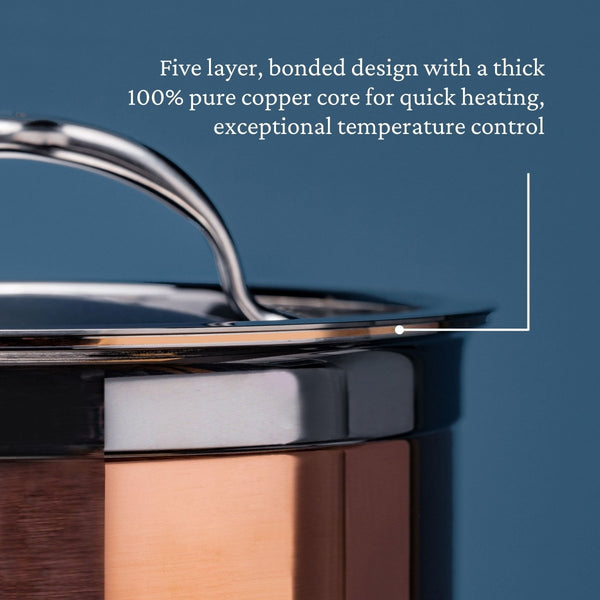 Hestan CopperBond® 3-Quart Induction Copper Saucepan with Lid (31595) - iFoodservice Online