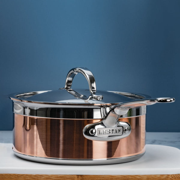 Hestan CopperBond® 3-Quart Induction Copper Saucepan with Lid (31595) - iFoodservice Online