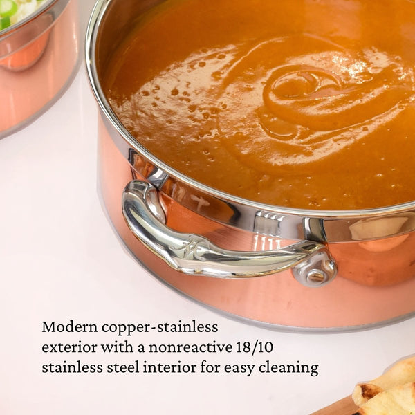 Hestan CopperBond® 3-Quart Induction Copper Soup Pot with Lid (30565) - iFoodservice Online