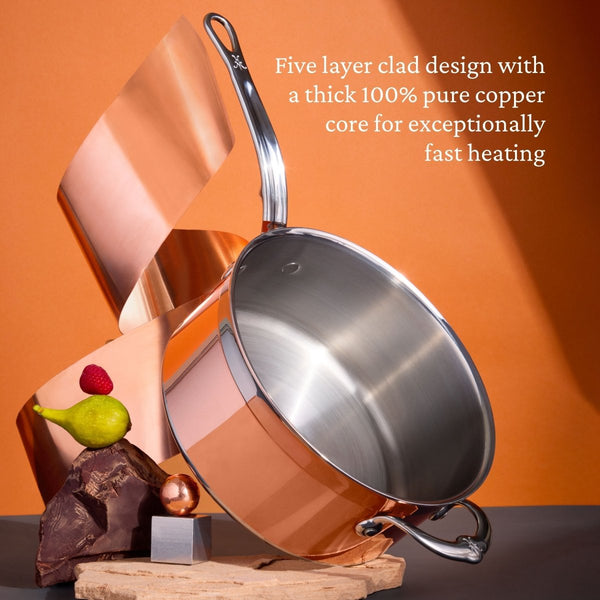 Hestan CopperBond® 4-Quart Induction Copper Saucepan with Lid (31596) - iFoodservice Online