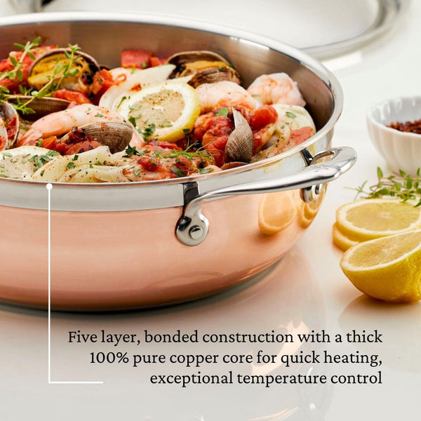 Hestan CopperBond® 5-Quart Induction Copper Dutch Oven with Dome Lid (31711) - iFoodservice Online