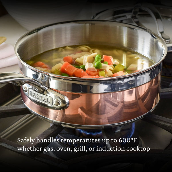 Hestan CopperBond® Aura™ 2-Quart Professional Copper Saucepan with Lid (31835) - iFoodservice Online