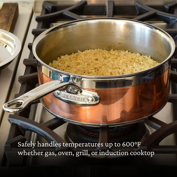 Hestan CopperBond® Aura™ 3-Quart Professional Copper Saucepan with Lid (31837) - iFoodservice Online