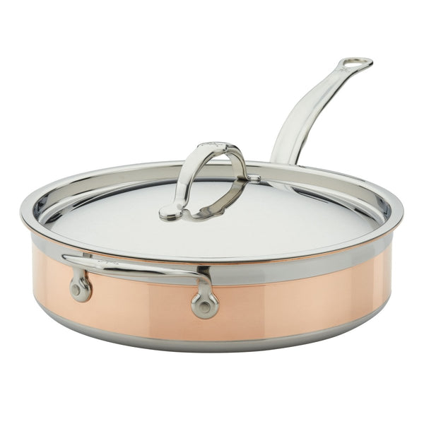 Hestan CopperBond® Aura™ 3.5-Quart Professional Copper Sauté Pan with Lid (31842) - iFoodservice Online