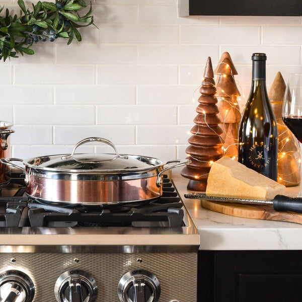 Hestan CopperBond® Aura™ 3.5-Quart Professional Copper Sauteuse Braiser with Lid (31843) - iFoodservice Online