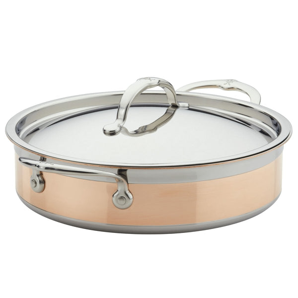 Hestan CopperBond® Aura™ 3.5-Quart Professional Copper Sauteuse Braiser with Lid (31843) - iFoodservice Online