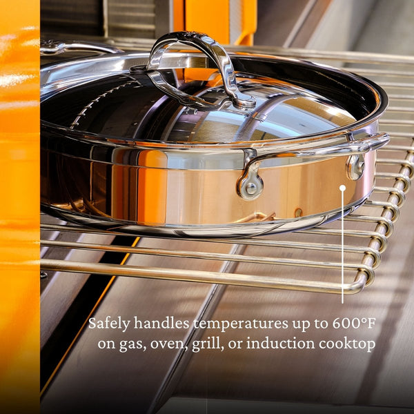 Hestan CopperBond® Aura™ 3.5-Quart Professional Copper Sauteuse Braiser with Lid (31843) - iFoodservice Online