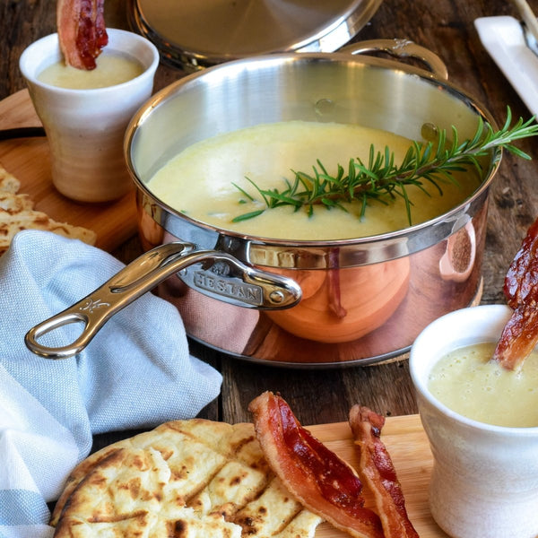 Hestan CopperBond® Aura™ 4-Quart Professional Copper Saucepan with Lid (31838) - iFoodservice Online