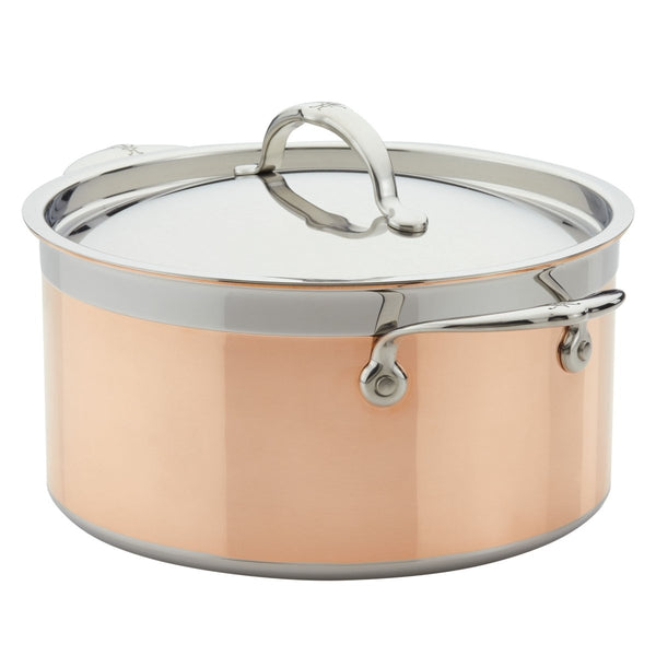Hestan CopperBond® Aura™ 6.0qt Professional Copper Stockpot with Lid (31839) - iFoodservice Online