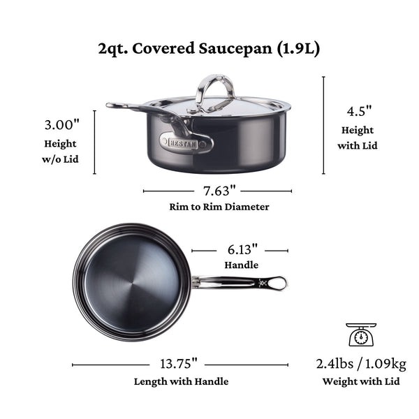 Hestan NanoBond® Molecular Titanium 2-Quart Saucepan with Lid (60022) - iFoodservice Online