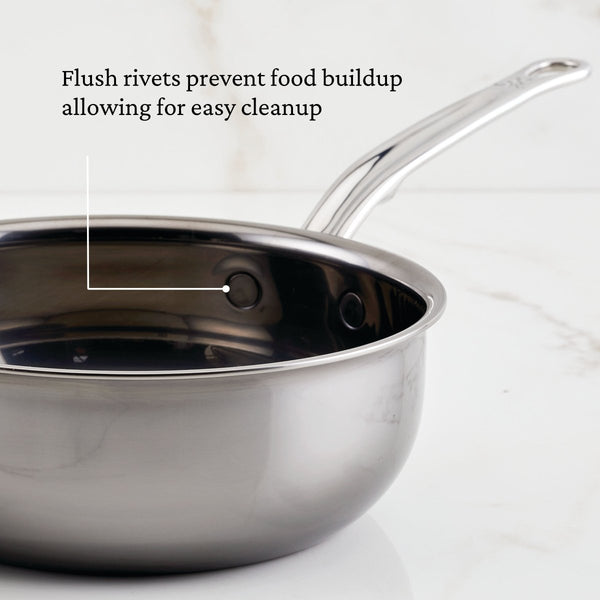 Hestan NanoBond® Molecular Titanium 2-Quart Saucier with Lid (60045) - iFoodservice Online