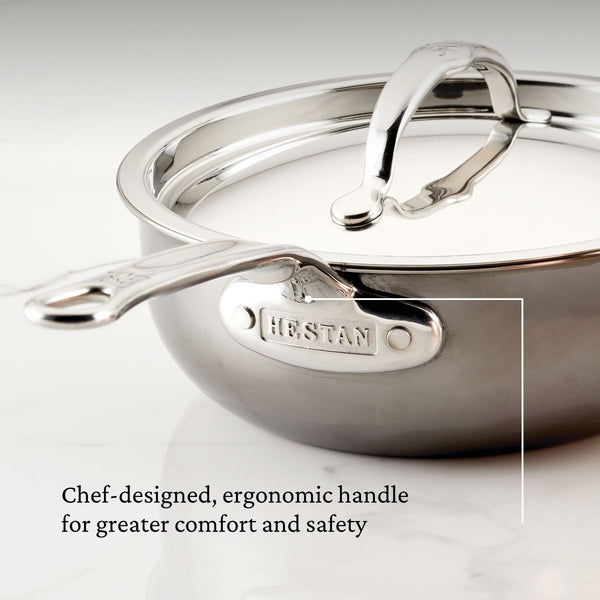 Hestan NanoBond® Molecular Titanium 2-Quart Saucier with Lid (60045) - iFoodservice Online