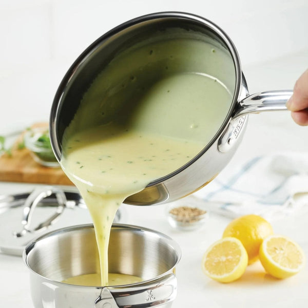 Hestan NanoBond® Molecular Titanium 2-Quart Saucier with Lid (60045) - iFoodservice Online
