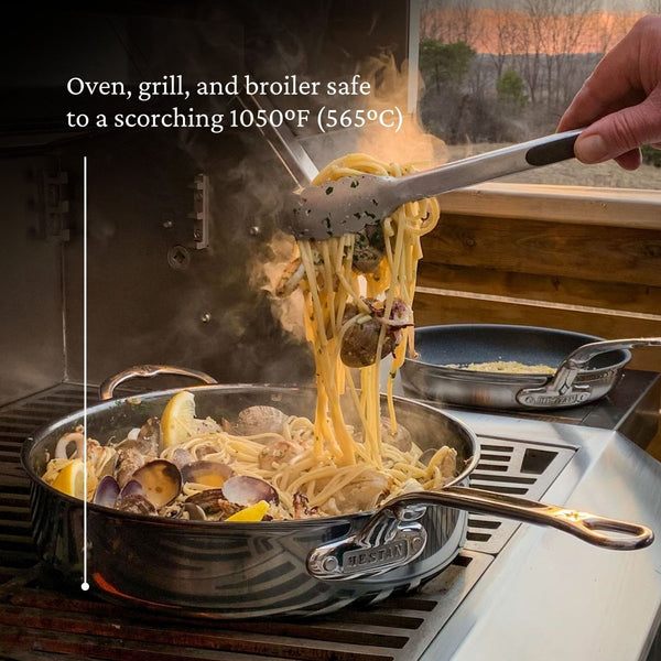 Hestan NanoBond® Molecular Titanium 3.5-Quart Sauté Pan with Lid (60037) - iFoodservice Online