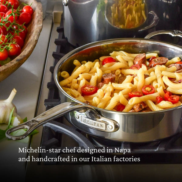 Hestan NanoBond® Molecular Titanium 3.5-Quart Sauté Pan with Lid (60037) - iFoodservice Online