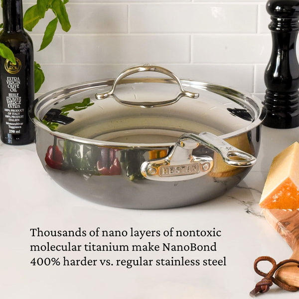 Hestan NanoBond® Molecular Titanium 3.5qt Essential Pan with Lid (60039) - iFoodservice Online