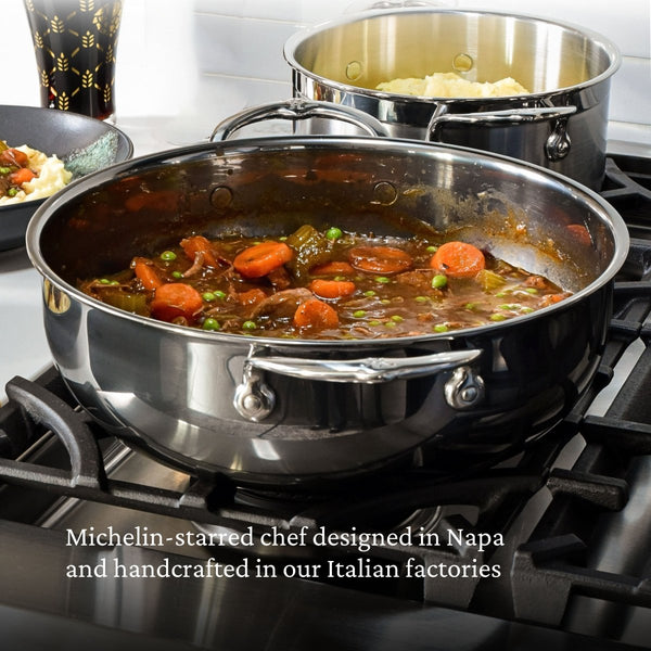 Hestan NanoBond® Molecular Titanium 5-Quart Dutch Oven w/Dome Lid (60043) - iFoodservice Online